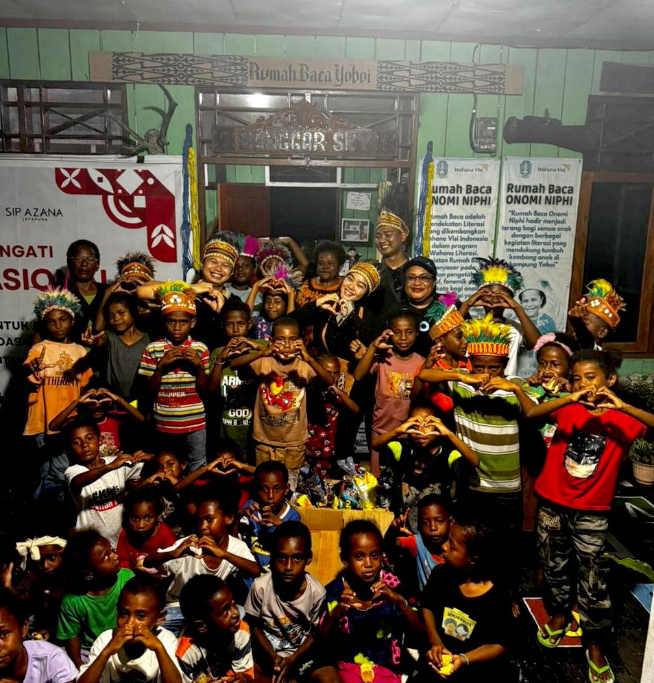 Pengurus Tidar dukung literasi di Rumah Baca Onomi Niphi Jayapura